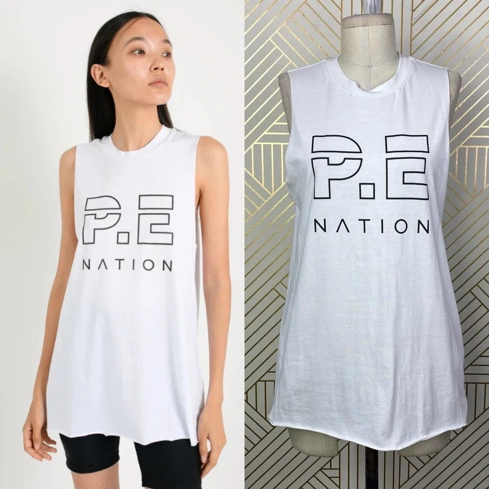 P.E Nation Base Load Tank Top in White Size‎ Small *Flawed
